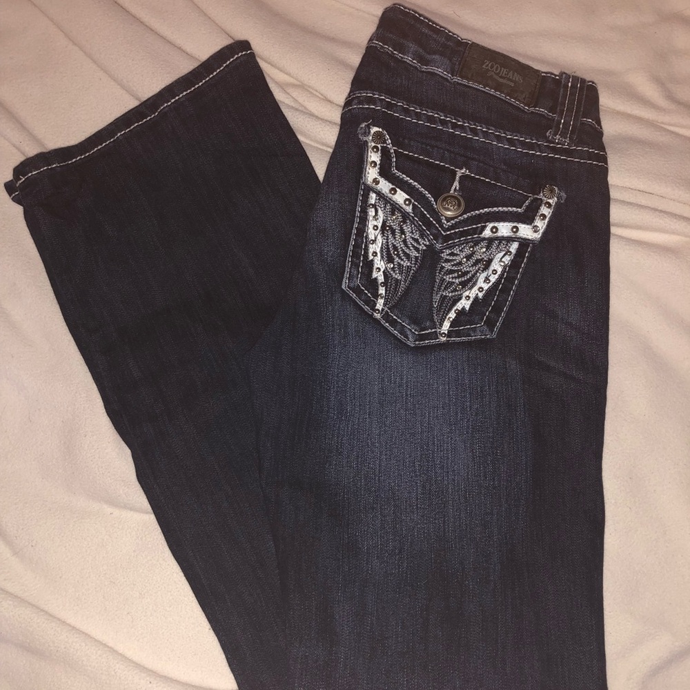 pair of zoo jeans